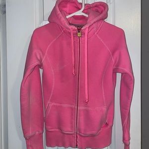Bright pink TNA zip up sweater size XS